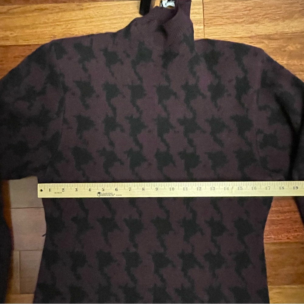 Express Purple and Black Turtleneck Sweater - Picture 7 of 9